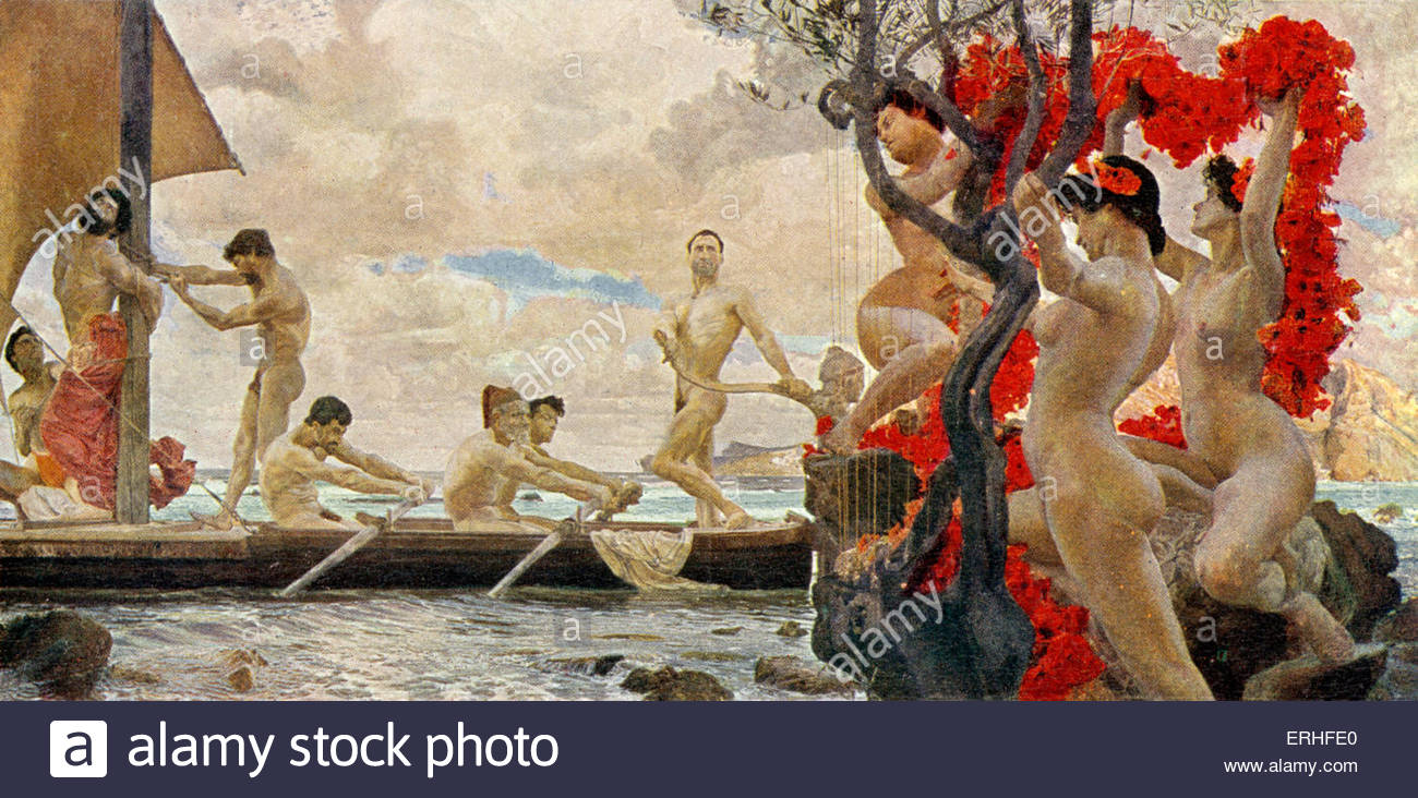 1300x732 Odysseus (Ulysses) And The Sirens - Odysseus And The Sirens Painting