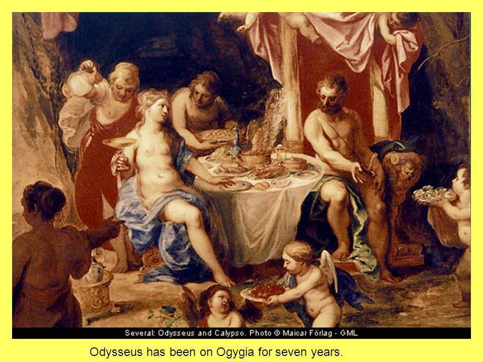 960x720 Book V Island Of Calypso A Fantastic Cave Landscape - Odysseus Painting