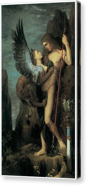 292x622 Oedipus And The Sphinx Painting By Gustave Moreau - Oedipus And The Sphinx Painting