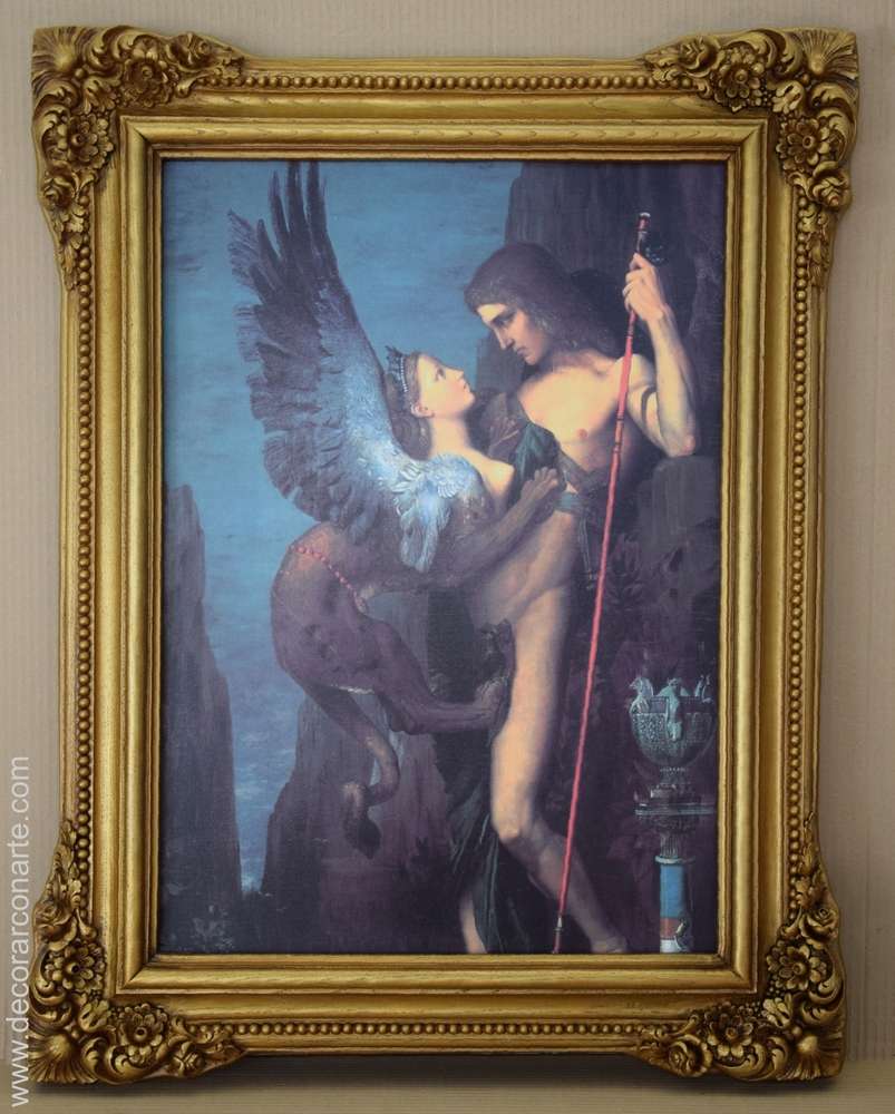 803x1000 Painting By Moreau. Oedipus And The Sphinx. 90x70cm - Oedipus And The Sphinx Painting