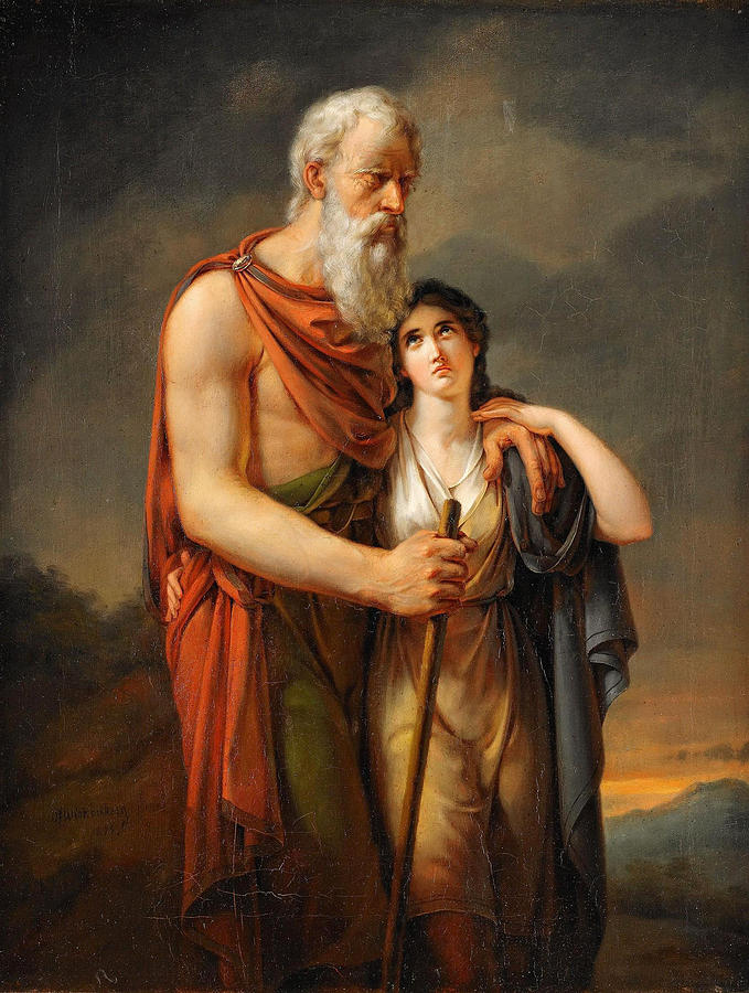 679x900 Oedipus And Antigone Painting By Per Wickenberg - Oedipus Painting
