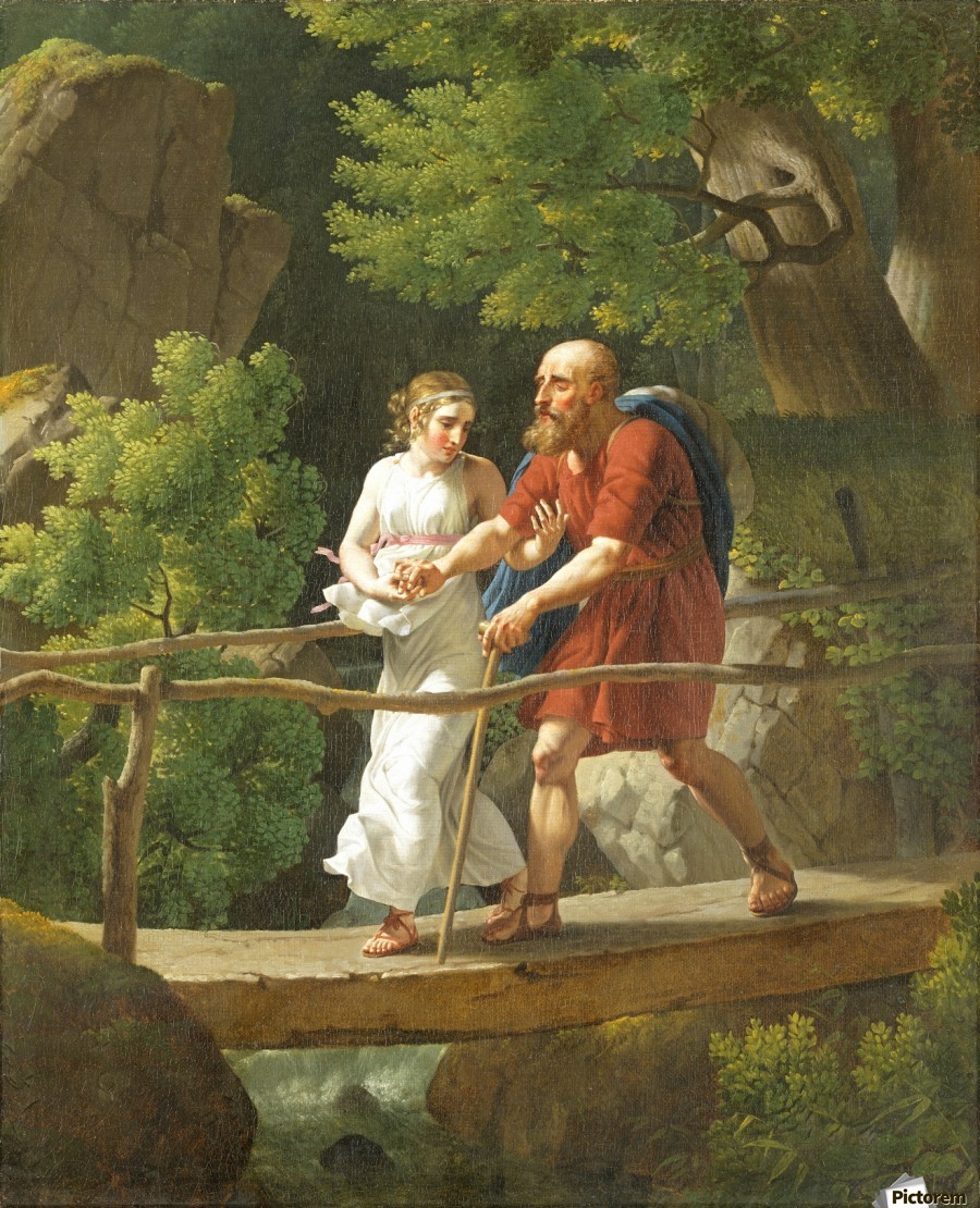 900x1110 Oedipus And Antigone - Oedipus Painting