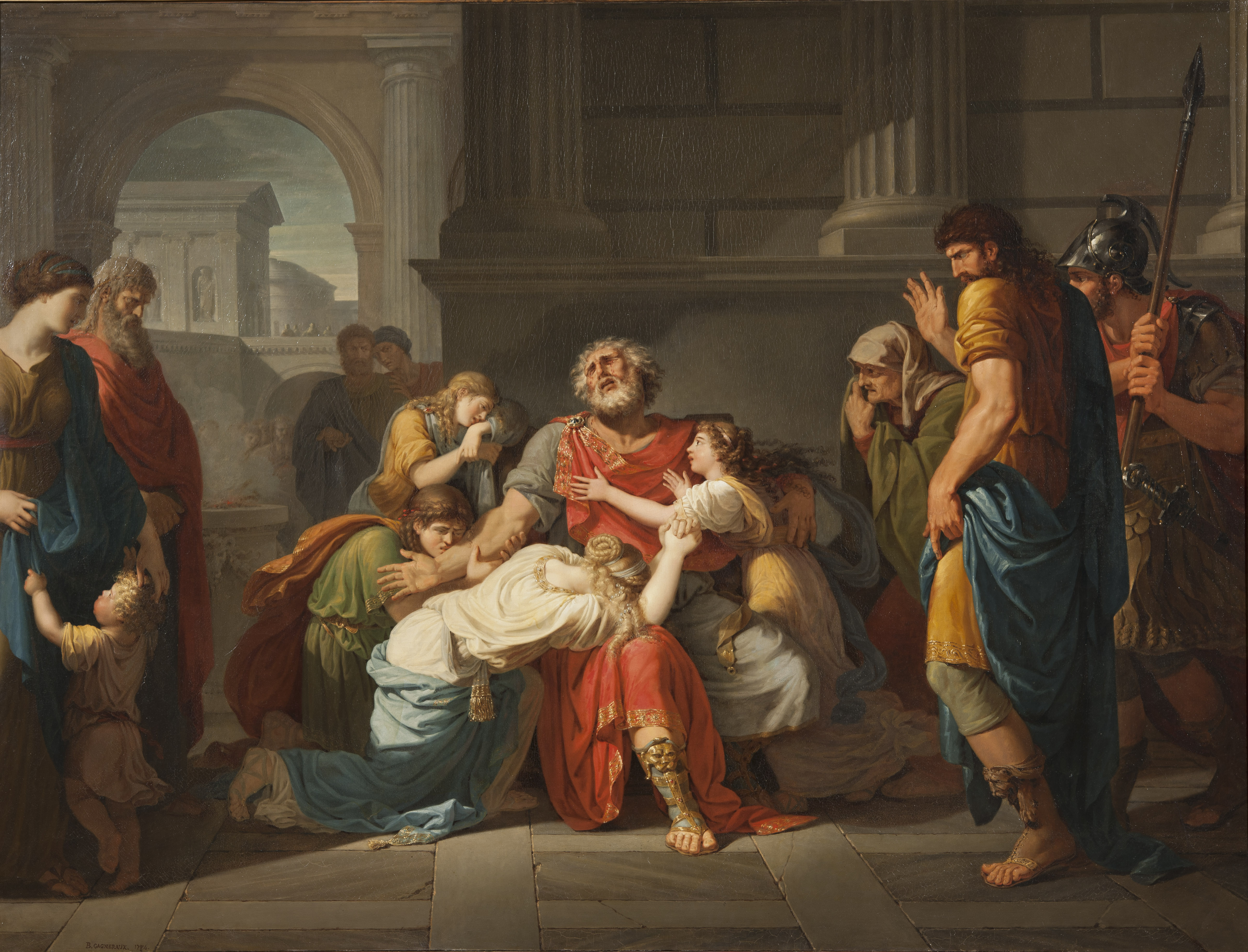 4803x3667 Gagneraux, The Blind Oedipus Commending His Children - Oedipus Painting