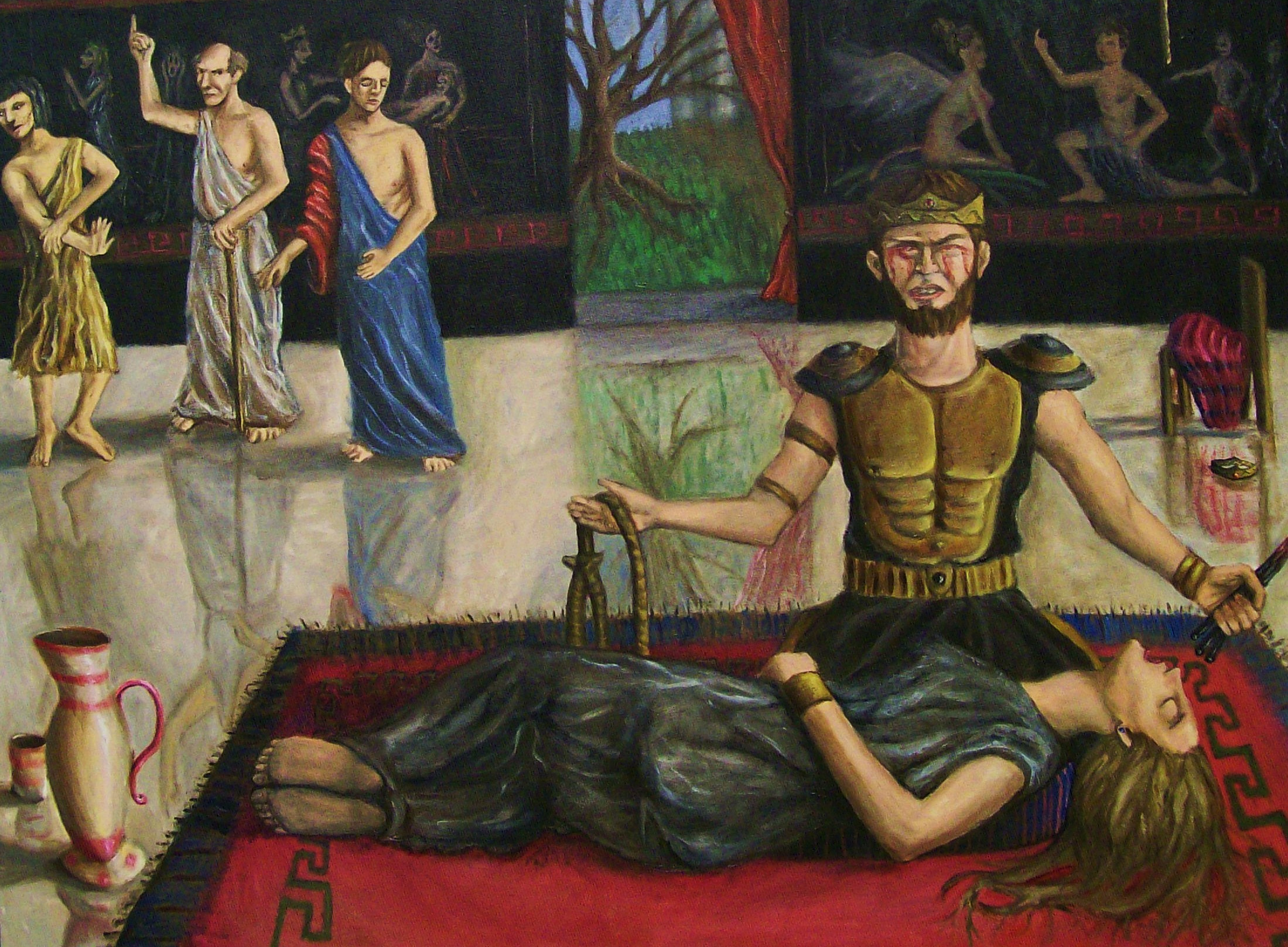 2199x1617 Jonah Stern Art - Oedipus Rex Painting