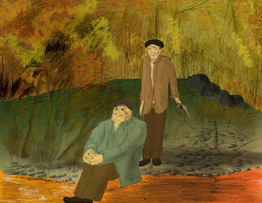 900x695 Of Mice And Men Photoshop Project By Gnbman - Of Mice And Men Painting