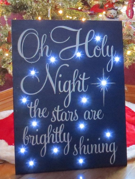 570x755 Oh Holy Night The Stars Are Brightly Shining~hand Painted - Oh Holy Night Painting