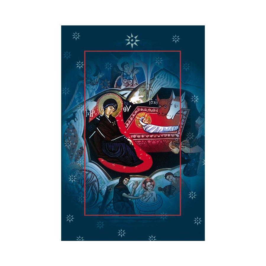 900x900 Holy Night Icon Christmas Card Image And Likeness Iconography - Oh Holy Night Painting