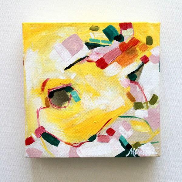 600x600 Oh Happy Day 6 X 6 Inches Acrylic On Canvas Original Art - Oh Painting