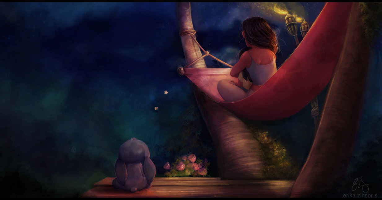 1233x647 Ohana Means Family By Glimpen - Ohana Means Family Painting