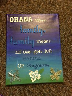 236x314 Canvas - Ohana Means Family Painting