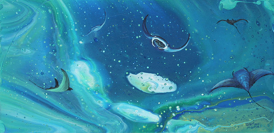 900x438 Manta Ray Ohana Painting By Darice Machel Mcguire - Ohana Painting