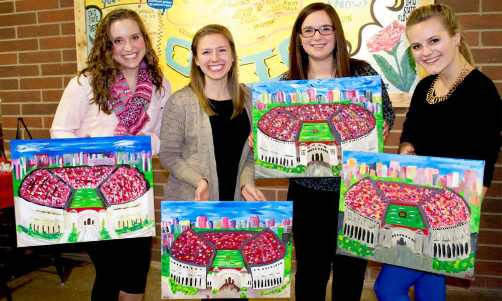 1000x600 The Shoe - Ohio State Canvas Painting