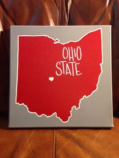 236x314 Ohio State Buckeye Leaf Canvas Painting - Ohio State Canvas Painting