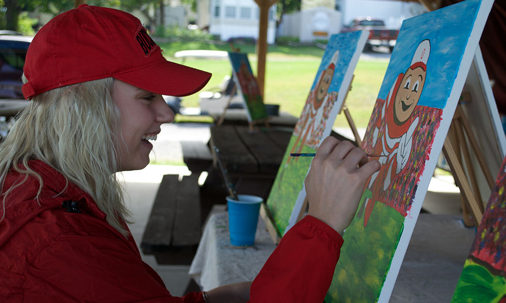 1000x600 Brutus Buckeye - Ohio State Canvas Painting