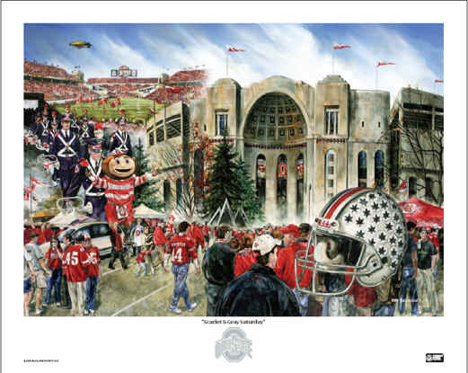 521x415 Ohio State Buckeye Prints - Ohio State Painting