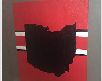340x270 Ohio State Buckeyes Painted Canvas - Ohio State Painting