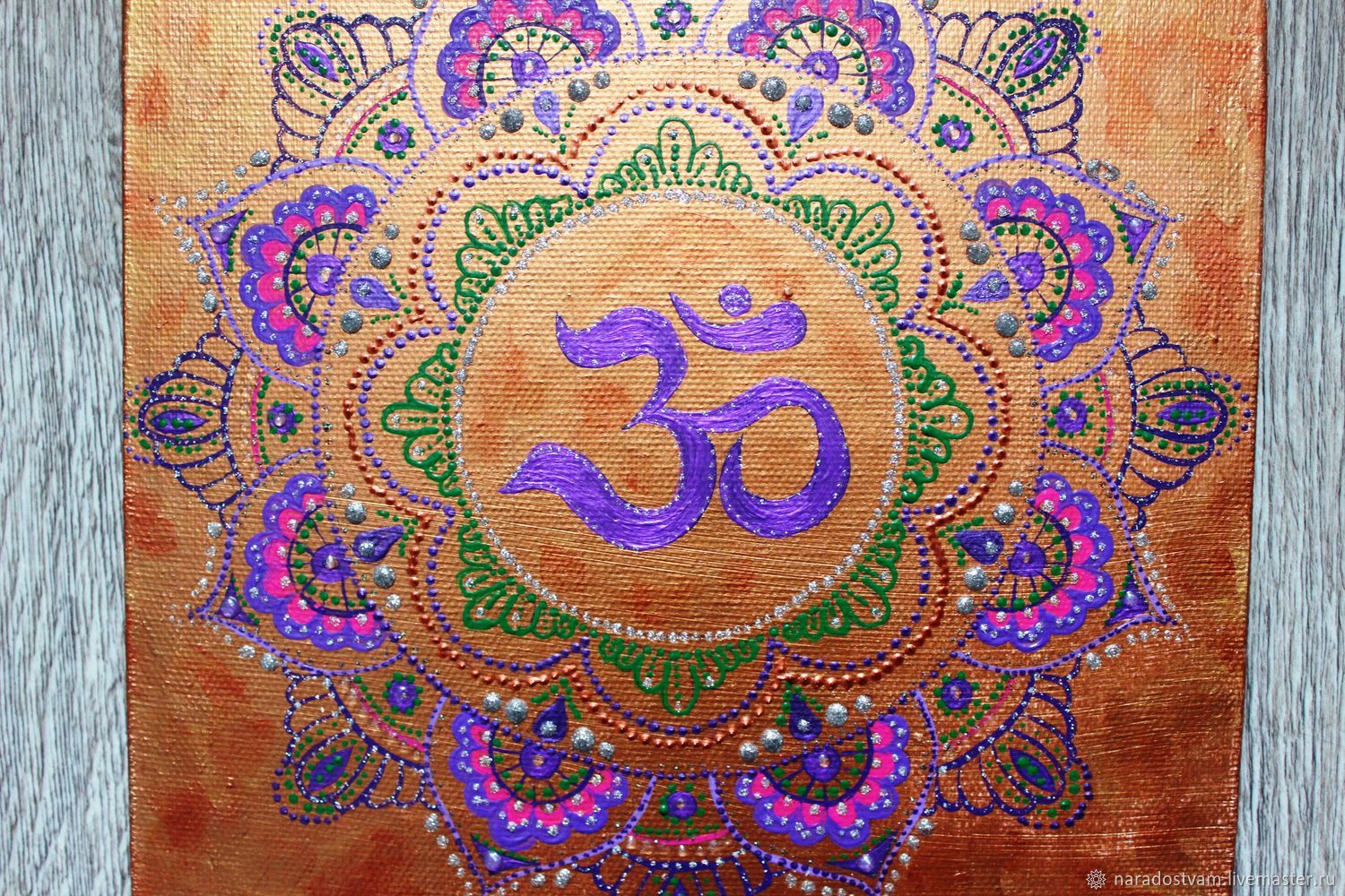 1500x1000 Painting Acrylic Indian Om Sign Shop Online On Livemaster - Ohm Painting