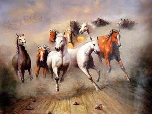 300x225 Oil Painting Wholesale Horses Paintings Chinese Oils Painting - Oil Horse Painting