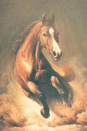 333x500 Running Horse Oil Painting - Oil Horse Painting