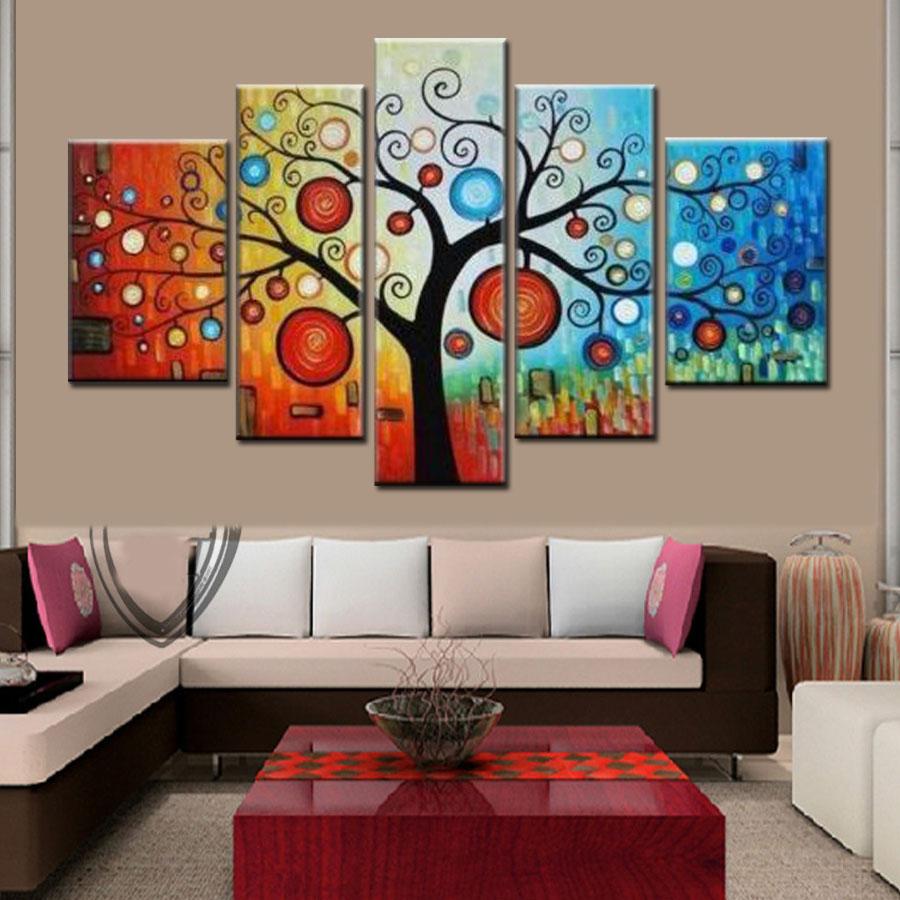 900x900 2018 Hand Painted Modern Abstract Apple Tree Oil Painting - Oil Painting