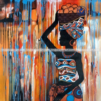 350x350 Wholesale High Quality Unique Wall Decoration Canvas Abstract Art - Oil Painting Africa