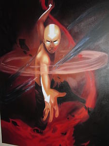 225x300 Avatar Airbender 30x20 Oil Painting Not Print, Framing Available - Oil Painting Anime