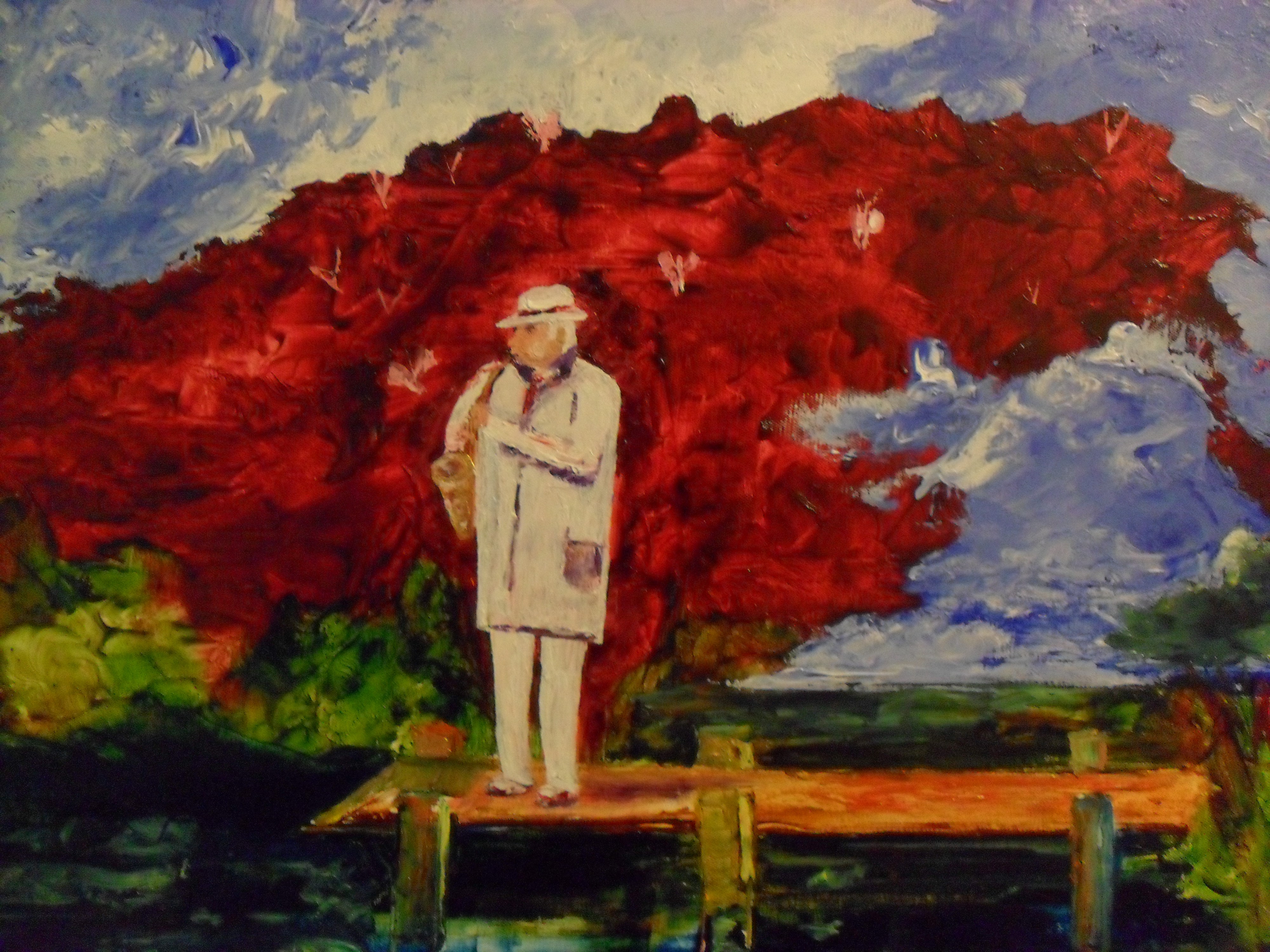 4000x3000 Sax On The Pier - Oil Painting Art