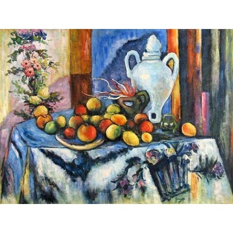 458x458 Blue Still Life By Paul Cezanne Art Gallery Oil Painting - Oil Painting Artwork