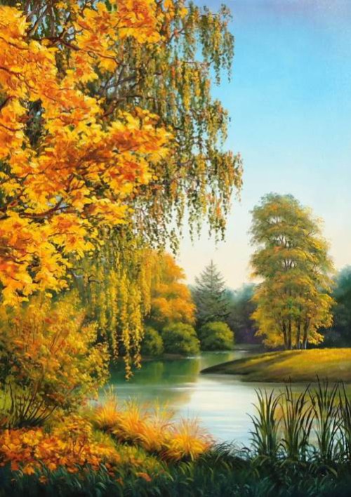500x708 Beauty Will Save, Viola, Beauty In Everything - Oil Painting Autumn Landscape