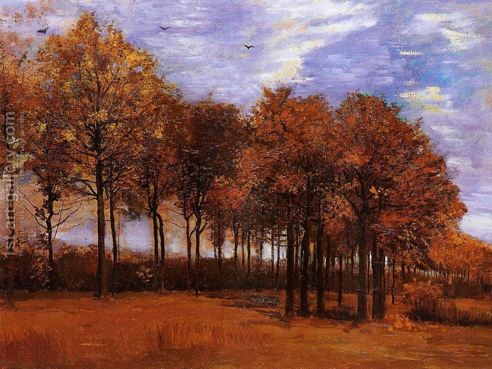 1000x751 Autumn Landscape Vincent Van Gogh Reproduction 1st Art Gallery - Oil Painting Autumn Landscape