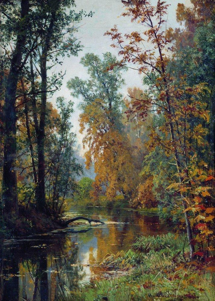716x1000 Autumn Landscape Park In Pavlovsk 1888 - Oil Painting Autumn Landscape