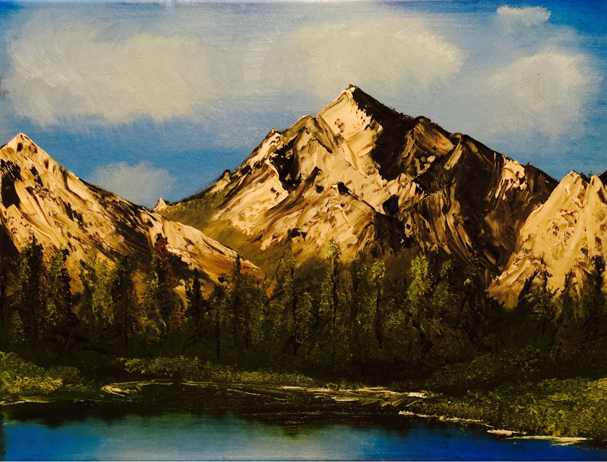 1200x913 My Friendsnd I Organised - Oil Painting Bob Ross Style