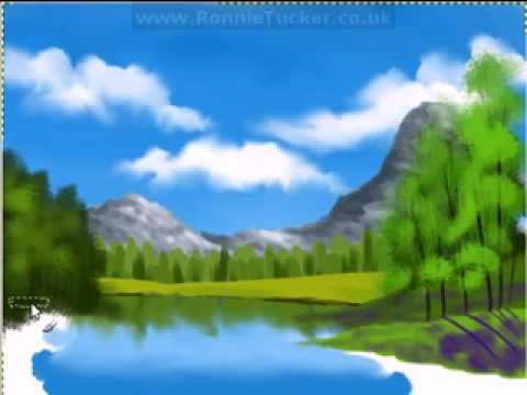 480x360 Yosemite - Oil Painting Bob Ross Style