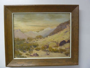 300x225 Original Victor Coleman Anderson Oil Painting New Mexico Landscape - Oil Painting By Anderson