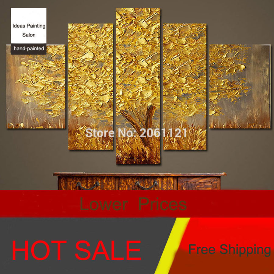 900x900 Thick Textured Abstract Oil Paintings Bright Golden Wall Canvas - Oil Painting Canvas Art