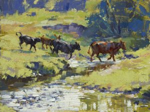 300x225 Fish And Chips And Horses And Cows - Oil Painting Cattle