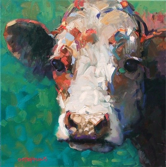 538x544 Greg Osterhaus Oil Paintings Of Cows 2013 Art Cow - Oil Painting Cattle
