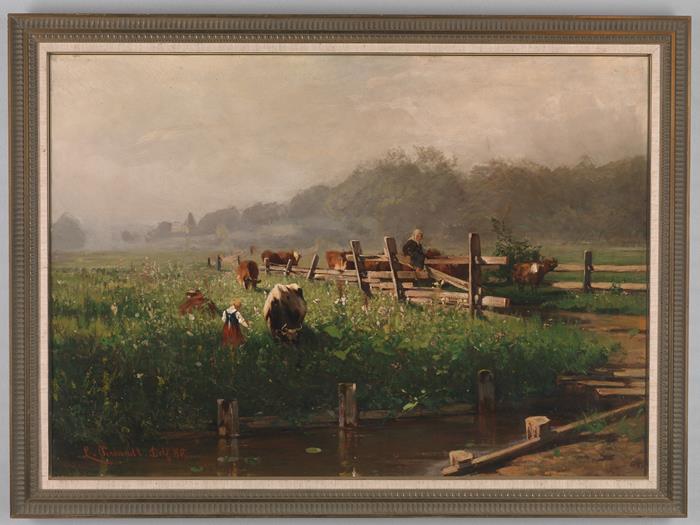 700x525 Oil Painting - Oil Painting Cattle