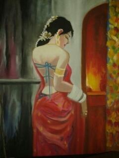 240x320 Indian Women Oil Painting - Oil Painting Com
