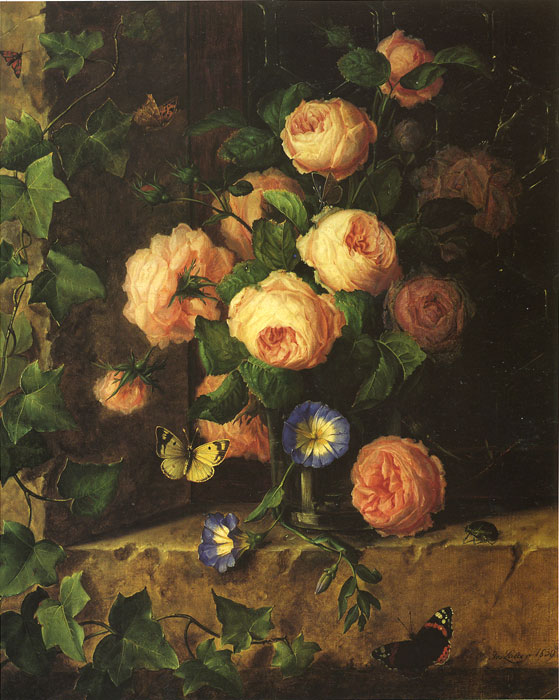 559x700 Lauer Oil Painting Reproductions Blumenstilleben,blumenstilleben - Oil Painting Copies