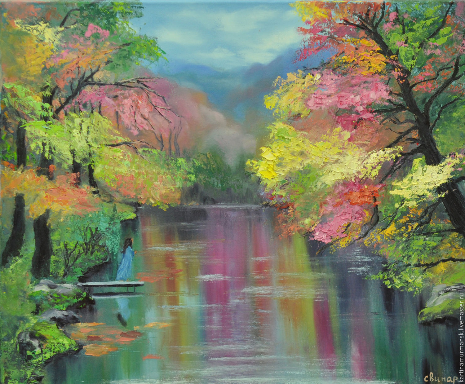 Oil Painting Fall Landscape at PaintingValley.com | Explore collection ...