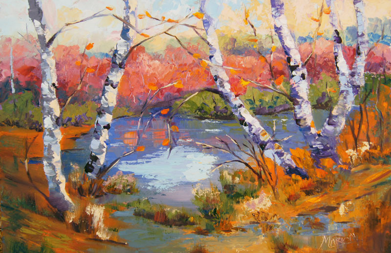 800x519 Amazing Autumn By Artbymarion, Other, Impressionism Landscape, Oil - Oil Painting Fall Landscape