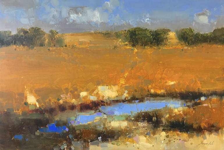 770x517 Saatchi Art Fall, Landscape Oil Painting, One Of A Kind Painting - Oil Painting Fall Landscape