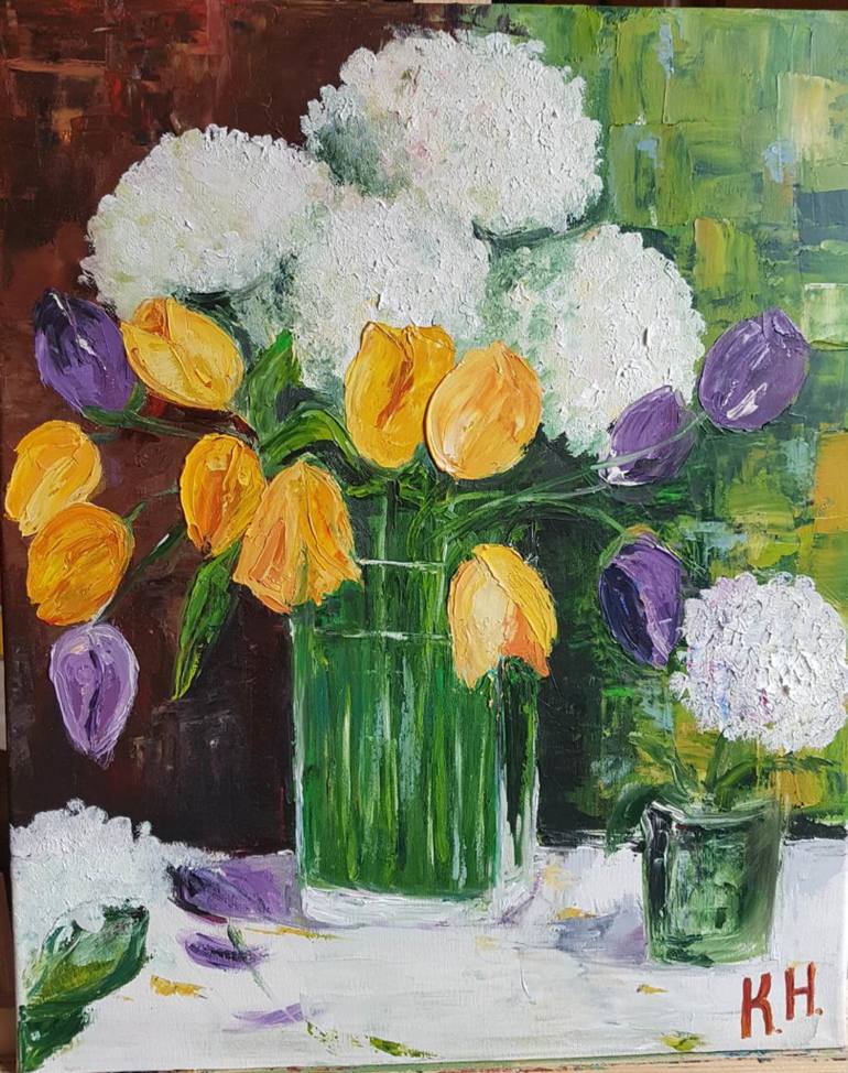 770x974 Saatchi Art Oil Painting. Flowers Painting By Natalia Kovalik - Oil Painting Flowers