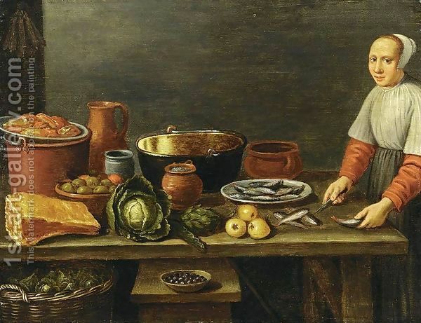 600x461 Kitchen Still Life Oil Painting Reproductions, Vans And Oil - Oil Painting For Kitchen