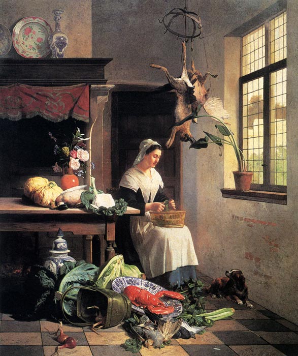 587x700 A Maid In The Kitchen, 1861 - Oil Painting For Kitchen