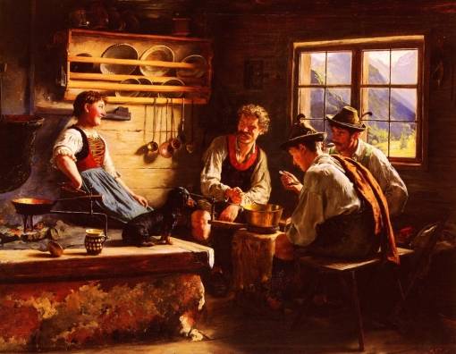 510x396 Rau Emil Kitchen Conversation Oil Painting Internetmonkcom - Oil Painting For Kitchen