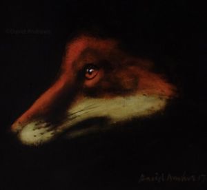 300x276 Red Fox Portrait Large Original Oil Painting Wildlife Art By - Oil Painting Fox