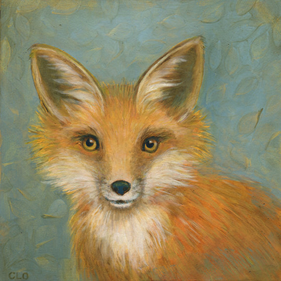 570x571 Red Fox Art Fox Oil Painting Fox Painting Woodland Art - Oil Painting Fox