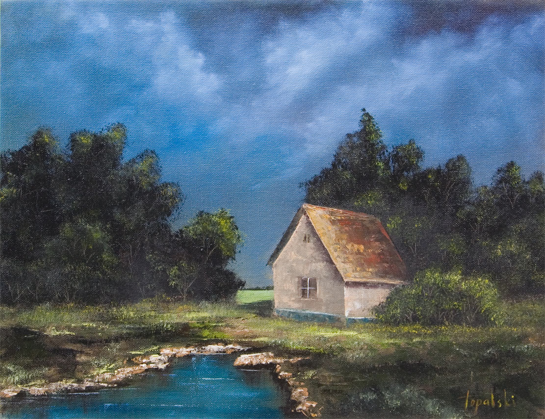 1111x855 Dusk Oil Painting Fine Arts Gallery - Oil Painting Gallery Art